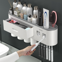 Japan M U J I TOOTHBRUSHES SHELF BRUSHING CUP TOILETRIES HANGING WALL-STYLE TOILET FREE OF PUNCH WALL HANGING WEB RED CONTAINED