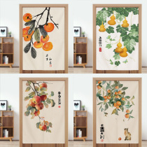 Chinese style door curtain Chinese wind Home bedroom hanging curtain toilet half-curtain Decorative Cloth Curtain Kitchen entrance Xuanguan Partition Curtain