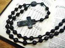 w27-15] Catholic Rosary of Rosary * Religious Gifts * Main Inner Gift Customized Black Agate 8mm