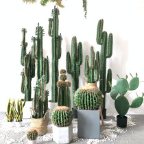Fake cactus fairy column Large simulation plant fake green plant potted interior decoration shopping mall window floor decoration