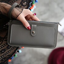 2020 new bag womens long multi-function zipper multi-card position hand buckle zipper student wallet