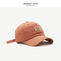 Simple solid color baseball hat mens trend brand spring and summer fashion all-match curved cornice sun hat soft top cap mens trend