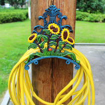 European sunflower tulip flower cast iron iron pipe bracket cast iron garden ornaments retro villa garden tube rack