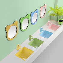 Kindergarten childrens sub-basin pool embedded ceramic sub-basin ultra-narrow wash basin square Small size color Basin