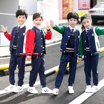 Primary school uniform Spring and Autumn Games Baseball suit suit College style Childrens class suit Kindergarten garden suit suit