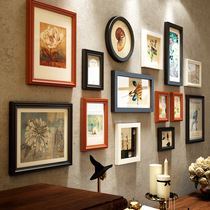 European-style solid wood frame wall creative photo wall simple fashion frame wall combination