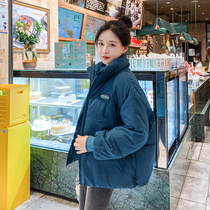 Tide brand down cotton clothes women 2021 Winter new warm thick bread clothing Korean slim short cotton coat