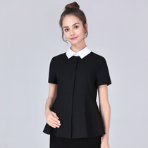  Maternity clothes summer short-sleeved shirts womens fashion pregnant women interview loose shirts during pregnancy go out professional tooling tops