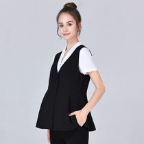 Pregnant women Summer new pregnant womens vest women sleeveless Joker career interview tooling work short horse set