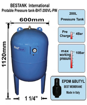 200L-1 0mpa Turkey Bestank diaphragm expansion tank water pump regulated pressure tank water supply air pressure tank