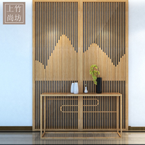 Shangzhu Shangfang Chinese-style screen partition living room entry entrance screen Chinese-style ancient background wall grille sliding door