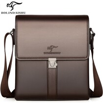 Shoulder Bag Mens crossbody Business Mens bag casual fashion fashion fashion brand Cross leather bag large capacity hanging bag tide
