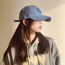 Cai Xiaobai is suitable for the head large face round stick ball cap female Korean version Chauded with a small duck tongue cap grey blue hat spring