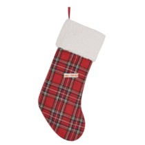 Solanduo red and black dyed plaid Christmas stockings Christmas gift bag gift bag socks mouth high-grade white lamb Velvet