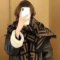 2021 New D scarf womens winter Joker warm big shawl cashmere Net red letter explosive Korean bib