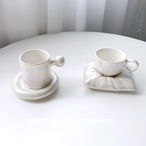 Lamb homemade) ins simple cute egg-shaped breakfast coffee dessert milk office mug saucer