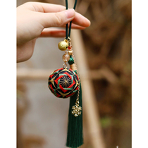 Bow Rabbits Christmas Hand Bow Ball DIY Material Bag Handmade Embroidered Homemade Bag Car Pendant To Send Friends Holiday Gifts