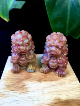 ED849 時代物 細密彫刻 天然珊瑚雕仕女立像 全高11.8cm 重70g 木箱