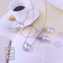 (11 models) annual Ring series designer Nanyang Australian White keshi beads special shaped pearl ring pendant earrings