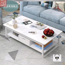 Tea table minimalist modern simple living room small tea table TV cabinet combination tempered glass small family type home tea table table
