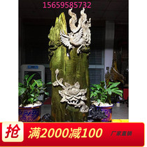 Jinsi Nan wood carving small leaves Zhennan Danfeng Chaoyang ornaments Ebony animal crafts figures shady wood root carving