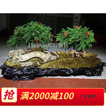 Millennium golden nanmu shady wood root carving crafts Guanyin beauty figure landscape living room ornaments