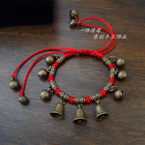 A love for the baby this year of evil red rope bronze bell fish butterfly bracelet anklet knitting jewelry