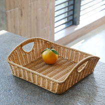 Kens Nordic Wind Desktop Debris Containing Box Living Room Tea Table Zero Food Basket Kitchen Vegetable Fruit Basket Imitation Vine
