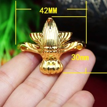 Small imitation gold soles alloy corner guards furniture soles decorative soles wooden boxes four-sided feet support soles