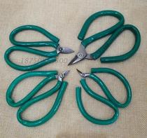 Green handle short mouth scissors Scissors Gold silver copper iron wire scissors Gold tools consumables Jewelry equipment All steel
