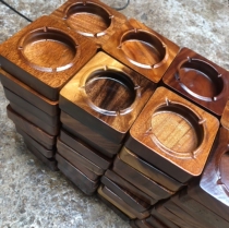 Walnut ashtray solid wood personalized custom LOGO home living room retro Chinese creative wooden large ashtray