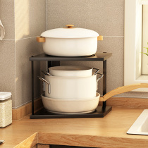 Kitchen pot shelf Shelf shelf countertop pot storage rack rice cooker tripod cabinet interior split rack corner