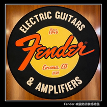 Fender Fanta Fender guitar rock carpet mat bar rehearsal room effects decorative non-slip mat home round
