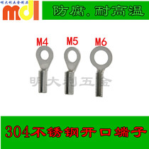 UT terminal block 304 stainless steel wire nose lamp anti-shedding safety rope wire end ear Cold pressed wire nose wire ear