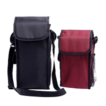 Thickened straight carrying pot rice box bag Bento aluminum foil insulated barrel bag waterproof with shoulder strap Oxford cloth side bag