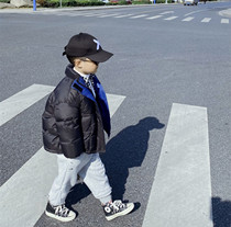 jacadi childrens clothing 2021 Winter new boy thick white duck down jacket small child solid color simple coat