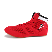 2017 new boxing shoes mens low-top sanda fighting training shoes wrestling shoes fall boots soft breathable and non-slip
