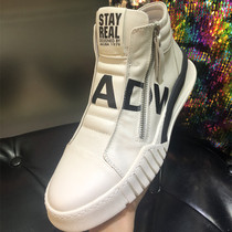 2021 Autumn and Winter European station mens shoes fashion leather shoes high top casual shoes Tide shoes booties white shoes