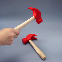 Childrens hammer wooden hammer toy simulation small wooden hammer beating toy small hammer kindergarten woodshop rubbing tool
