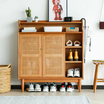 Nordic Home Entrance Door Vine SHOE CABINET DAY STYLE SMALL HOUSE DOOR HALL PARTITION CABINET SIMPLE SOLID WOOD LOCKERS XUAN KANN CABINET