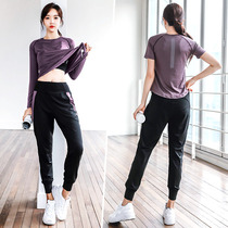 Sports Suit Women Spring Summer 2022 New Nets Red Outdoor Morning Running Speed Dry Clothes Fitness Room Professional Yoga Clothes