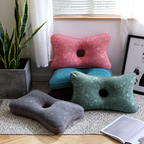 One-hole ear pillow washed cotton single hole elderly care ear pillow anti-pressure ear buckwheat shell pillow core deliver elders gift pillow