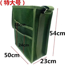 Electrician tool bag Canvas large thick barrel bag wear-resistant multi-function shoulder repair and installation bag hardware storage bag