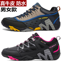 Leather American foreign trade shoes winter outdoor shoes mens shoes hiking shoes women waterproof non-slip hiking shoes sports shoes
