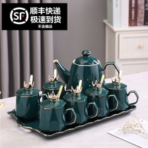 Nordic light luxury water tea set set set of home living room high-grade teapot water cup cold kettle ceramic Chinese style