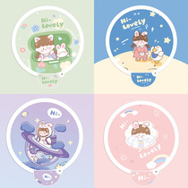Fan Japanese folding small group fan student mini portable portable cute girl heart cartoon cloth custom folding fan
