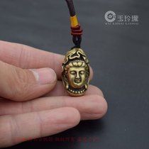 Solid brass audio bodhisattva hang copper statue statue copper keychain hang antique copper bronze piece copper