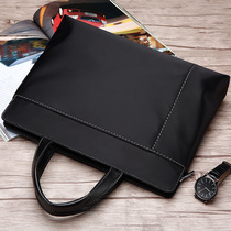 Male handbag canvas minimalist customizable file bag Oxford Busted satchel bag computer bag Business briefcase