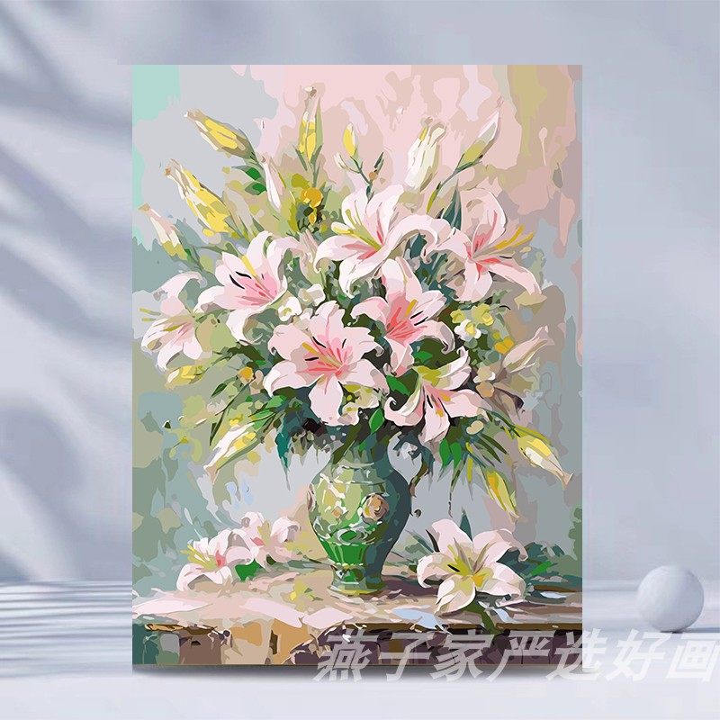 数字油画百合花-数字油画百合花促销价格、数字油画百合花品牌- 淘宝