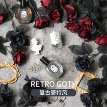 Retro Gothic Wind Black Emulation Rose Flowers Dark Wind Write True Photography Background Paper Photography Dark Red Rose